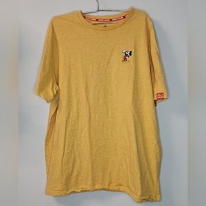 Disney Original Mickey Mouse Orange Embroidered Tee Shirt Men's XL